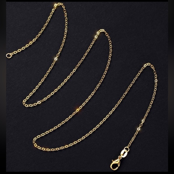 20pc 925 Gold Plated Cable Chains & Pinch Bails Jewelry Making Bundle diy Lot - Picture 7 of 12